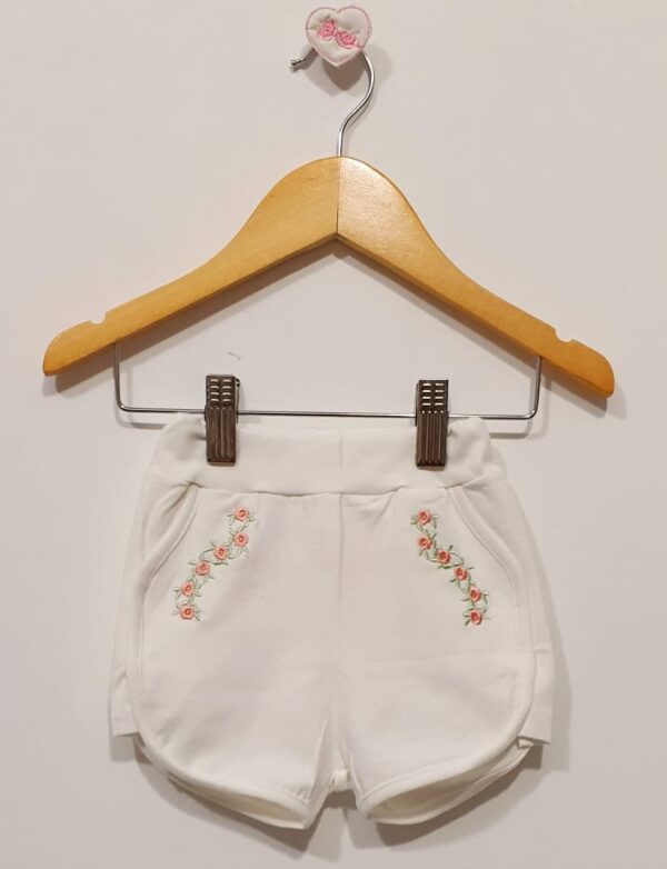 Short para Beba de Algodón con Bordado.