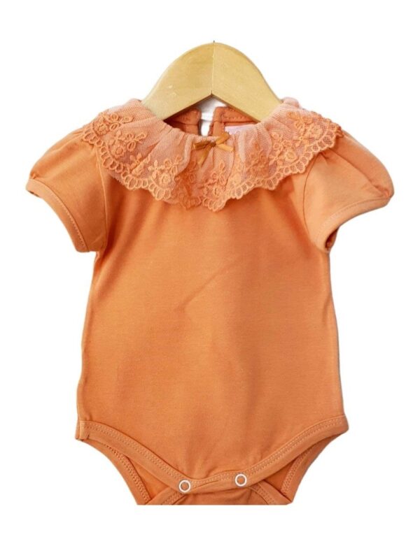 Body con Broderie Manga Corta. - Image 3