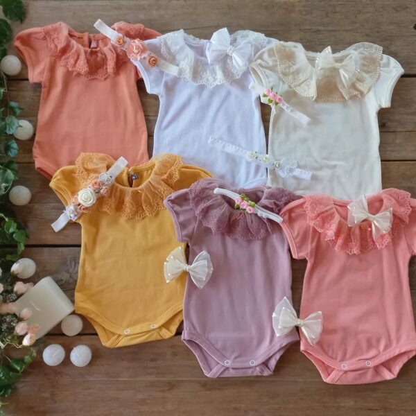 Body con Broderie Manga Corta. - Image 2