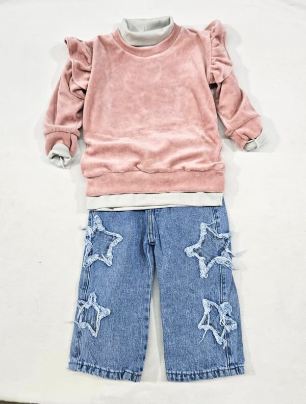 jean wide con estrellas