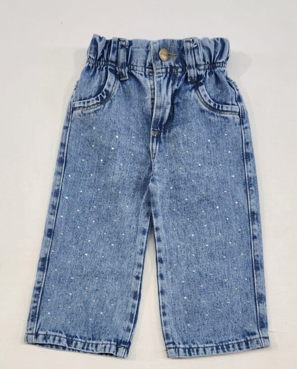 jean wide con brillos