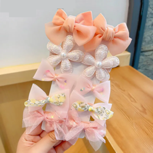 Set de 10 Hebillas Rosa