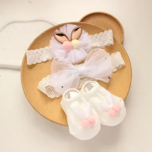 Set Medias Orejitas Blancas